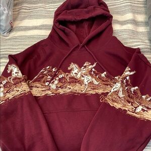 Wrangler Red Boxy Oversized Hoodie